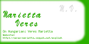 marietta veres business card